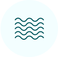 blue illustrated waves icon