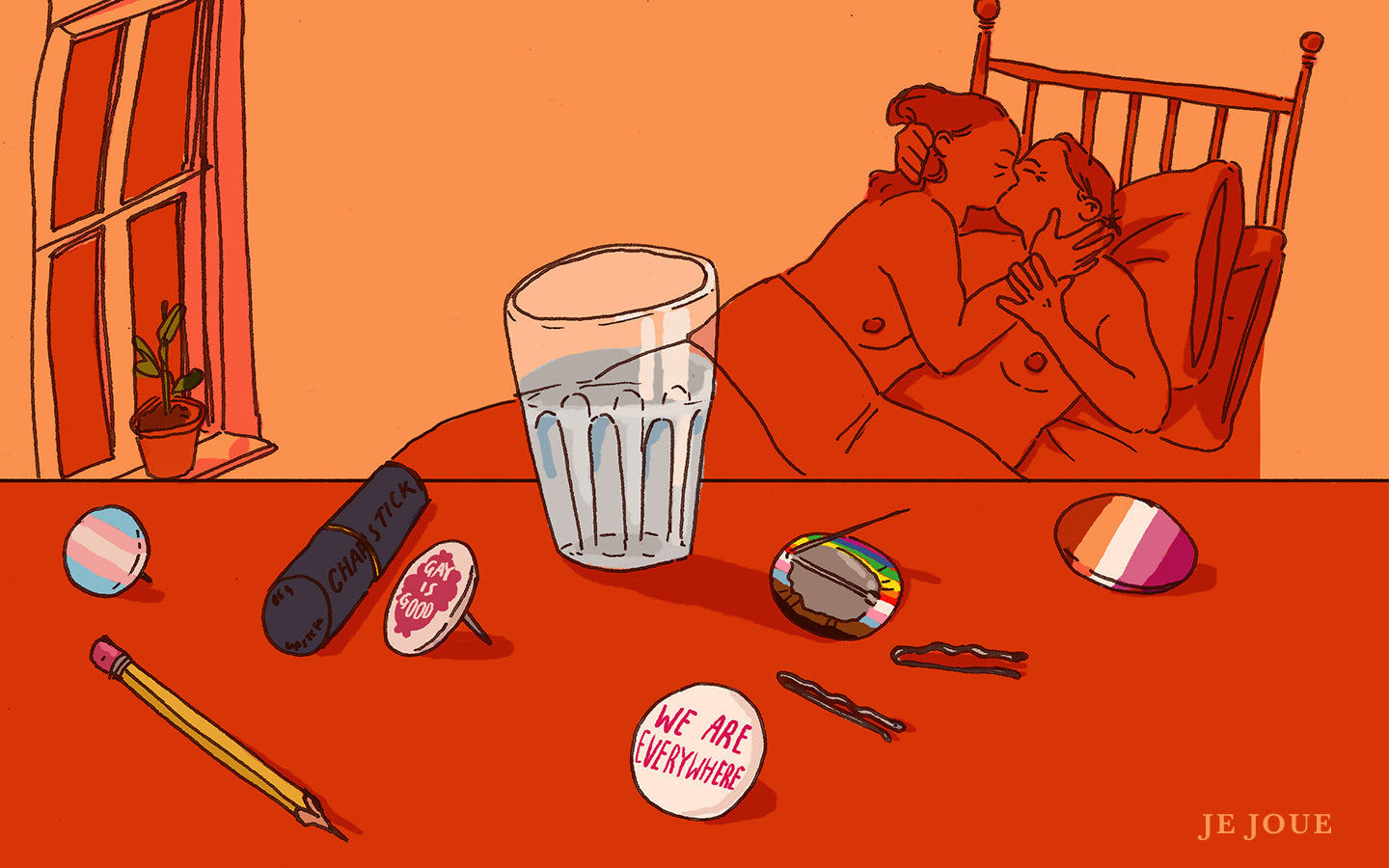 two lesbians having sex in a bed. lesbian flab pins and toys