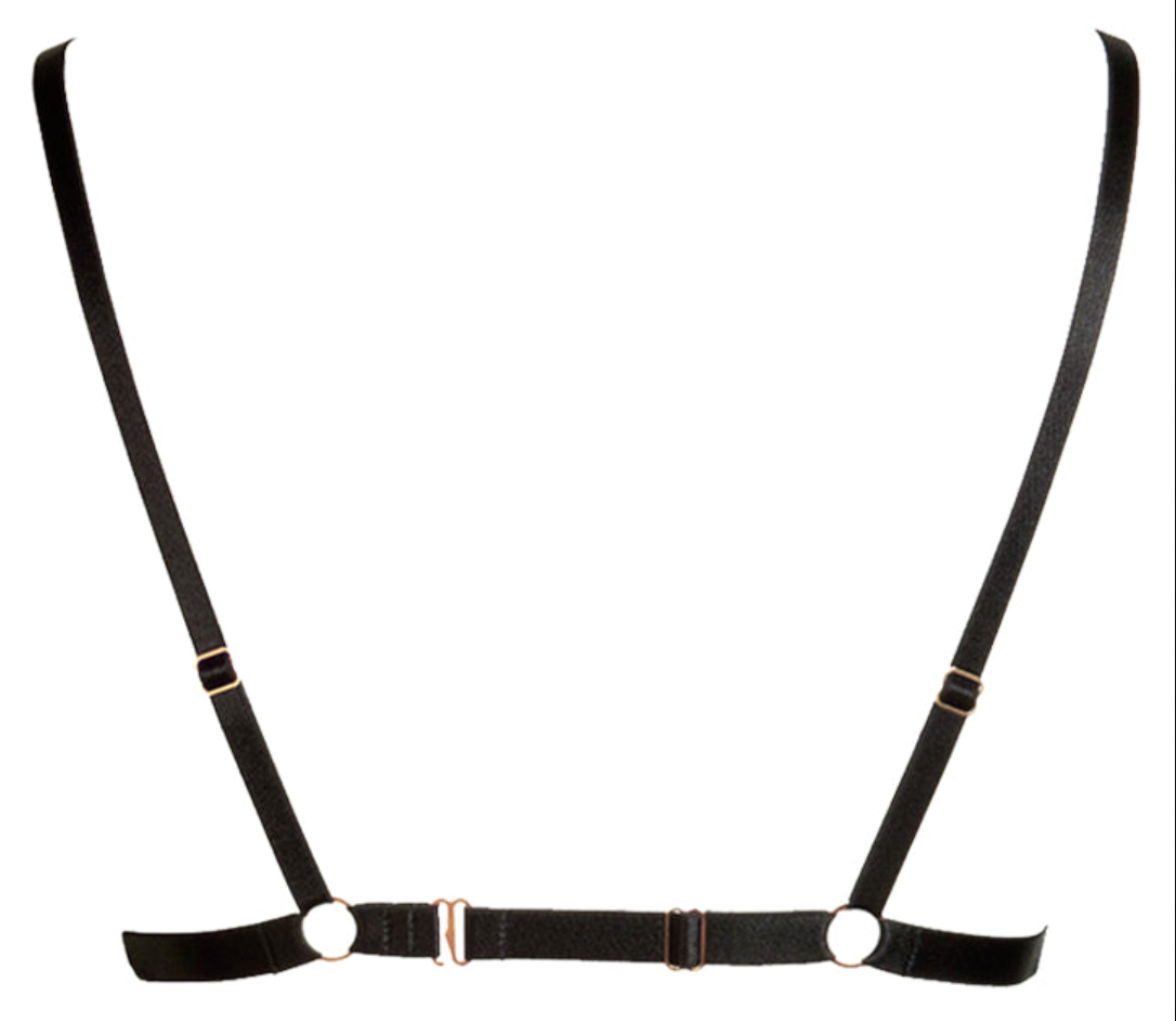 Back of Annabel Harness Bra white background